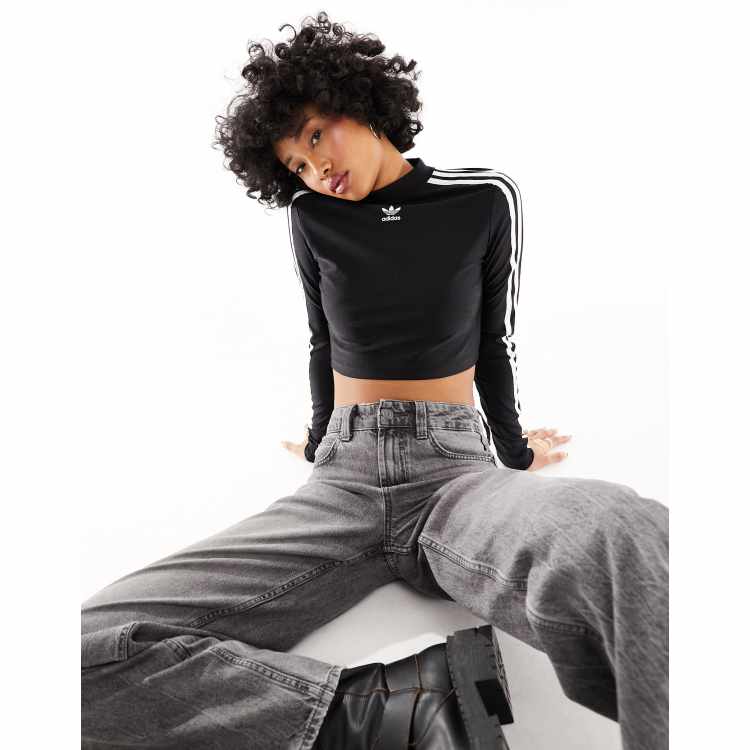 Top corto adidas nero hot sale