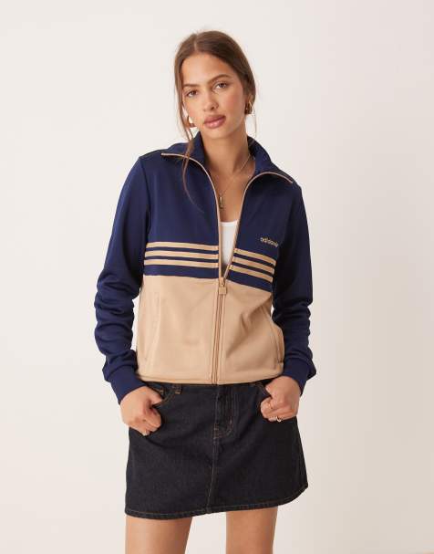 adidas Originals - Top de survêtement - Bleu marine/rose - view 1