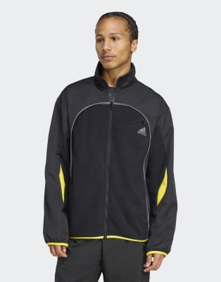 adidas Originals - Top de survêtement en polaire - Noir