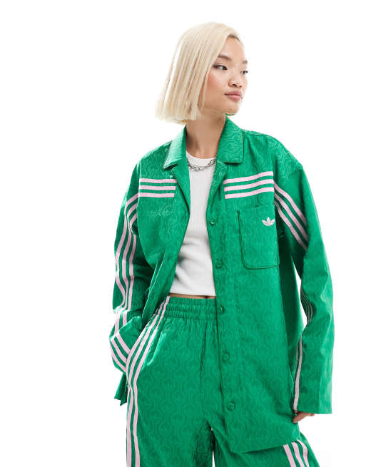 adidas Originals - Top satiné - Vert, 3 de 4