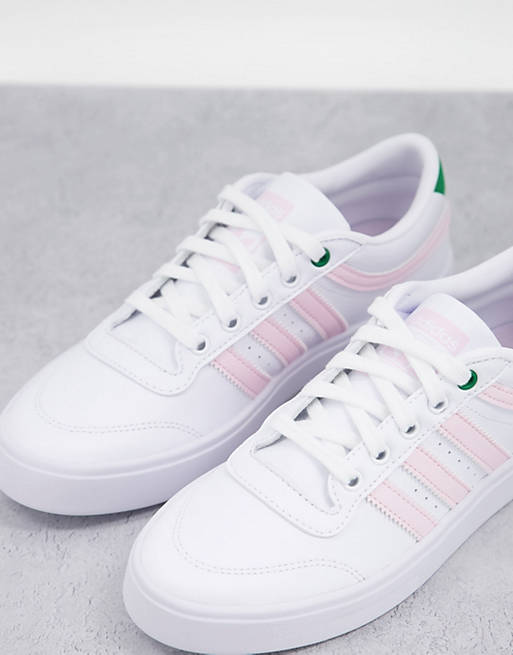  adidas Originals Top Sleek trainers in white and pink 
