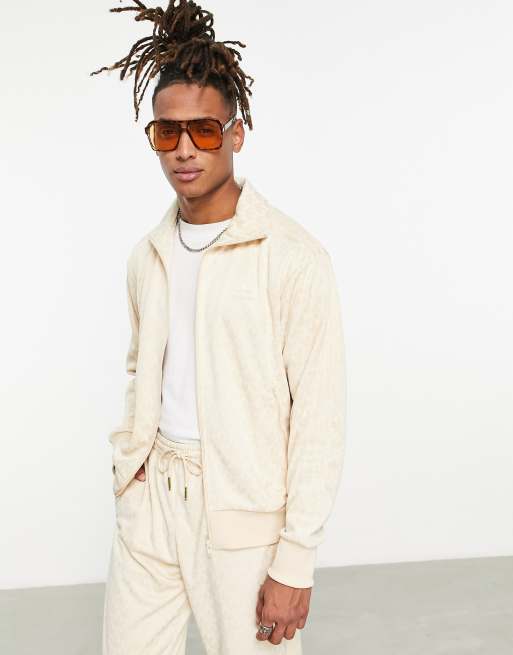 adidas Originals - Top sportivo colore neutro con monogramma