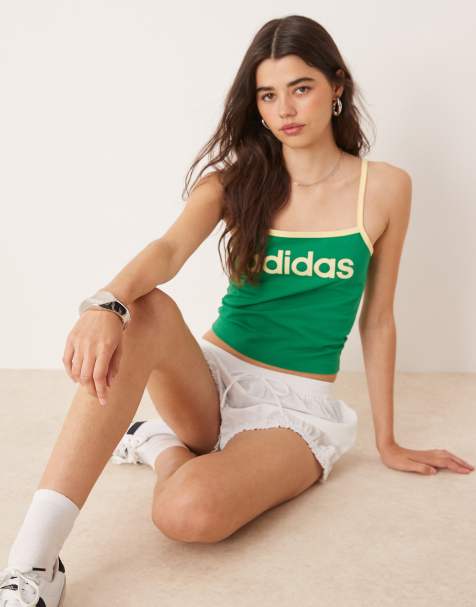 adidas Originals - Top sportivo verde e giallo - view 1