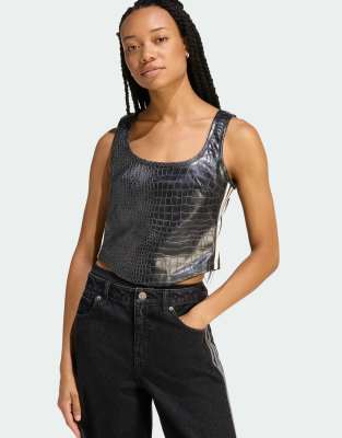 Top style corset en similicuir - Noir 28