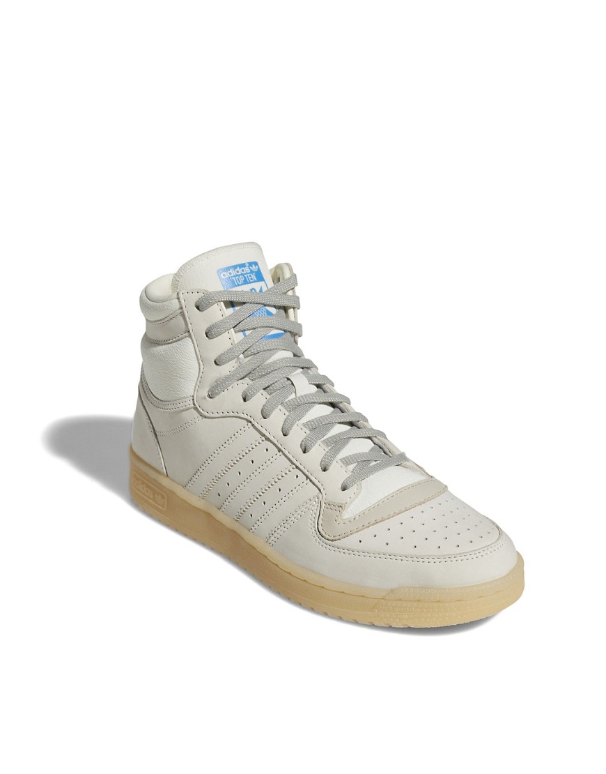 adidas Originals Top Ten RB sneakers in off white with rubber sole