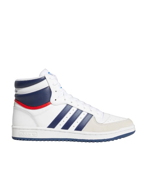 adidas Originals Top Ten sneakers in white and night marine ASOS