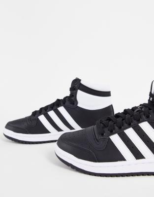 adidas top ten black and white