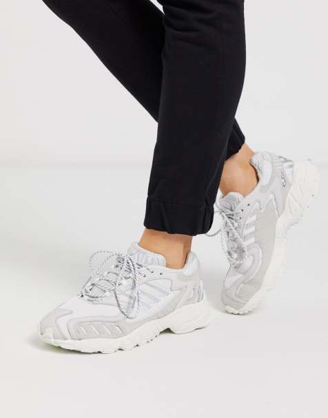 adidas Originals – Torsion TRDC in Grau und Weiß