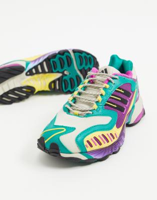 adidas purple and green shoes