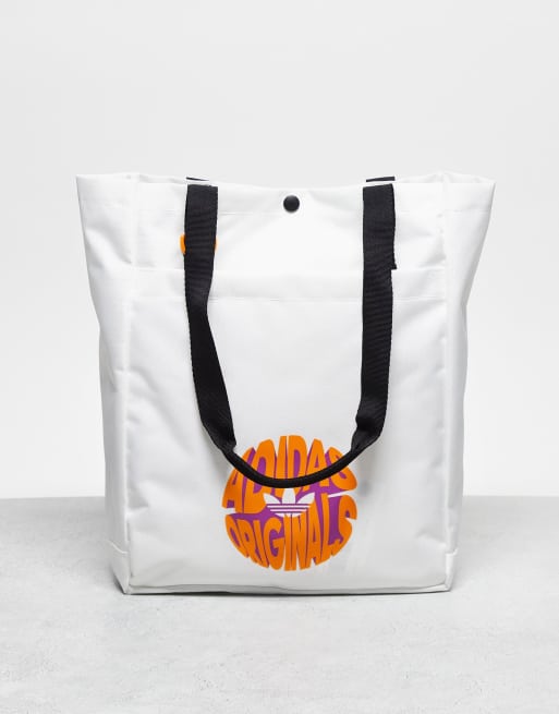 adidas Originals tote bag in white and mutli