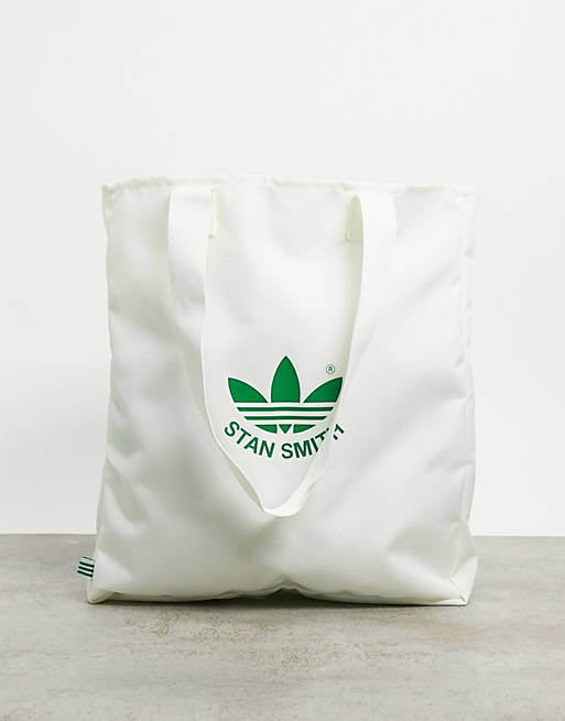 adidas Originals tote bag with Stan Smith logo print in white