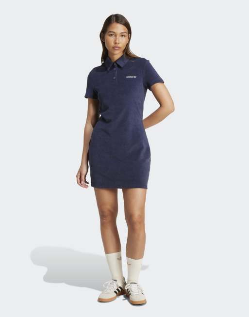 25SS新作【ADIDAS】Striped Towel Dress◆正規品 adidas Originals Women's Striped Towel Dress