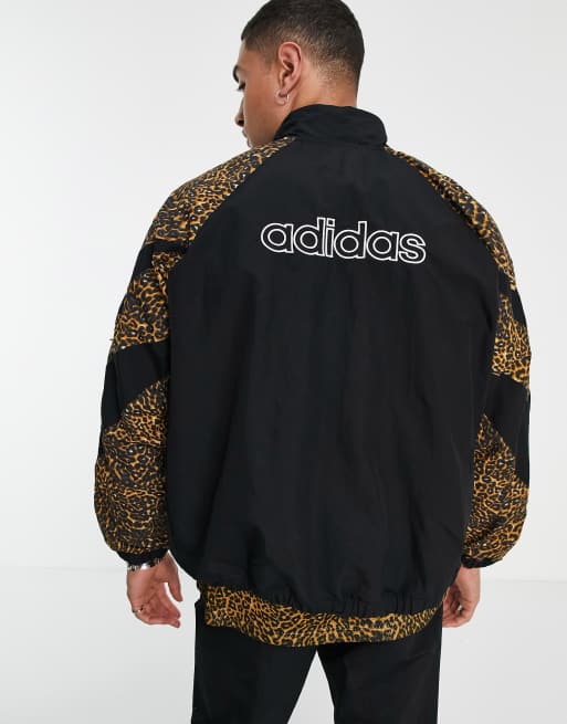 Adidas leopard 2025 track jacket