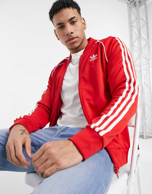 adidas Originals track jacket in red ASOS