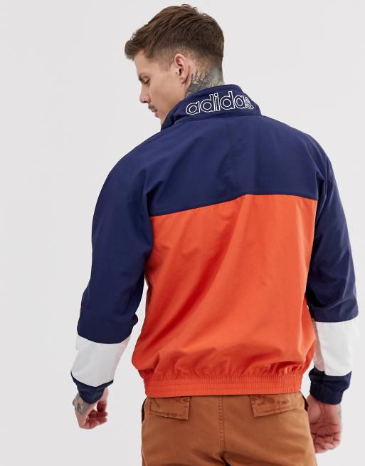 Blocked warm up track jacket store