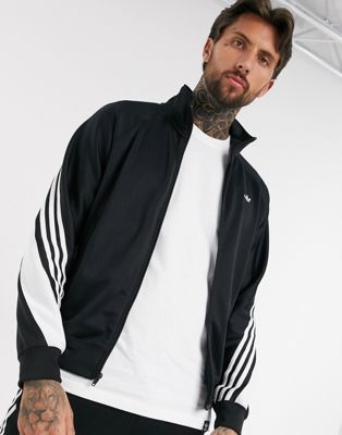 adidas originals windbreaker jacket with 3 stripes in black