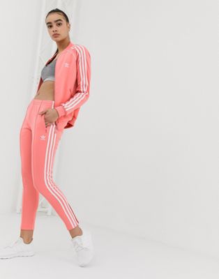 pink adidas tracksuit womens