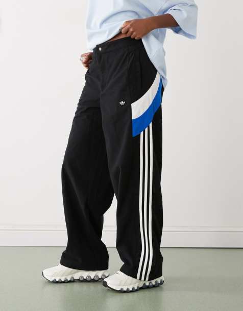 adidas Originals track pants in black and blue