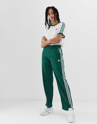 adidas pants green stripe