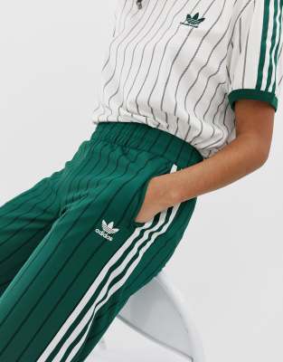 green adidas tracksuit bottoms