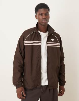 adidas Originals track top in dark brown | ASOS