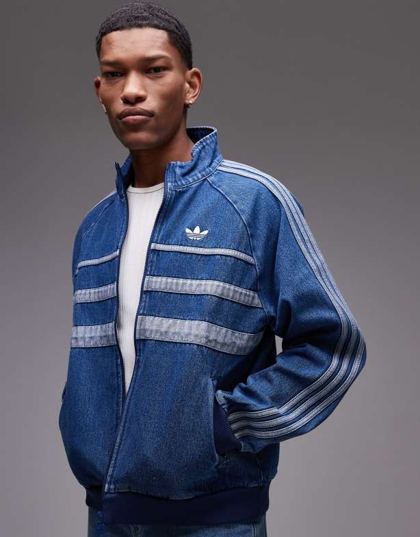 adidas Originals track top in denim - view 1