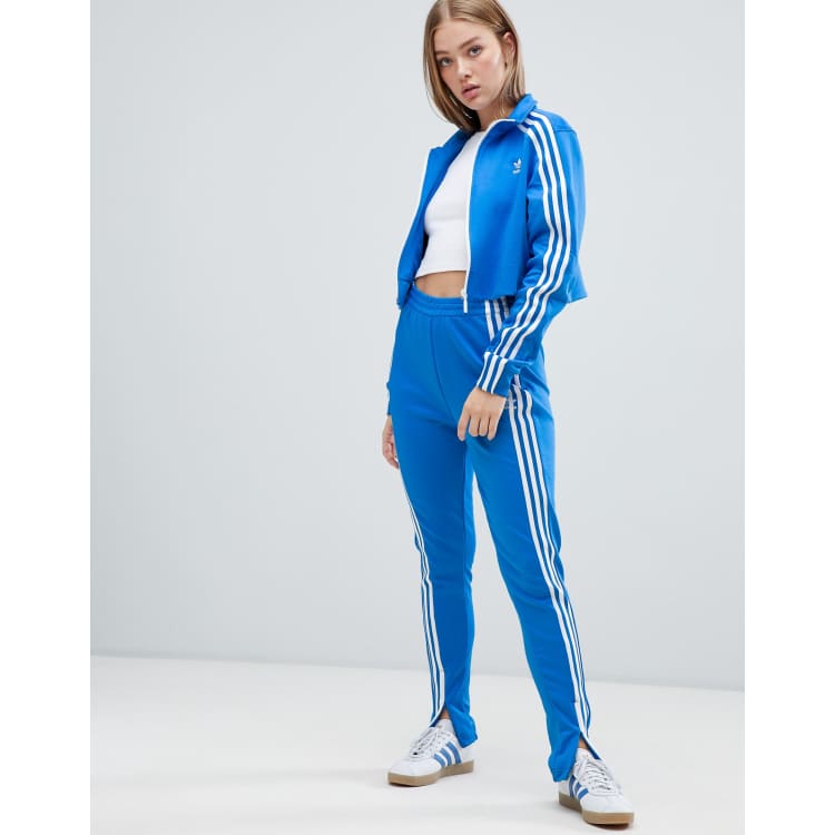 Puur crisis onwetendheid adidas Originals - Trainingsbroek met drie strepen in blauw | ASOS