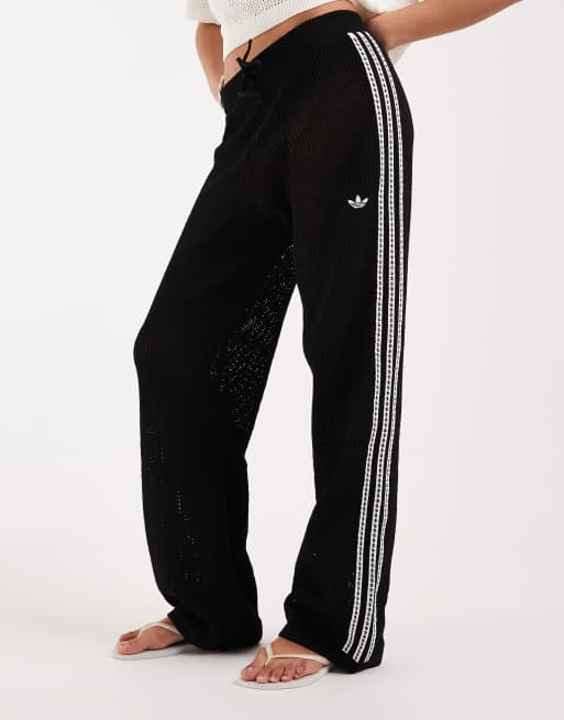 adidas Originals – Trainingshose aus Häkelstoff in Schwarz, 5 von 5