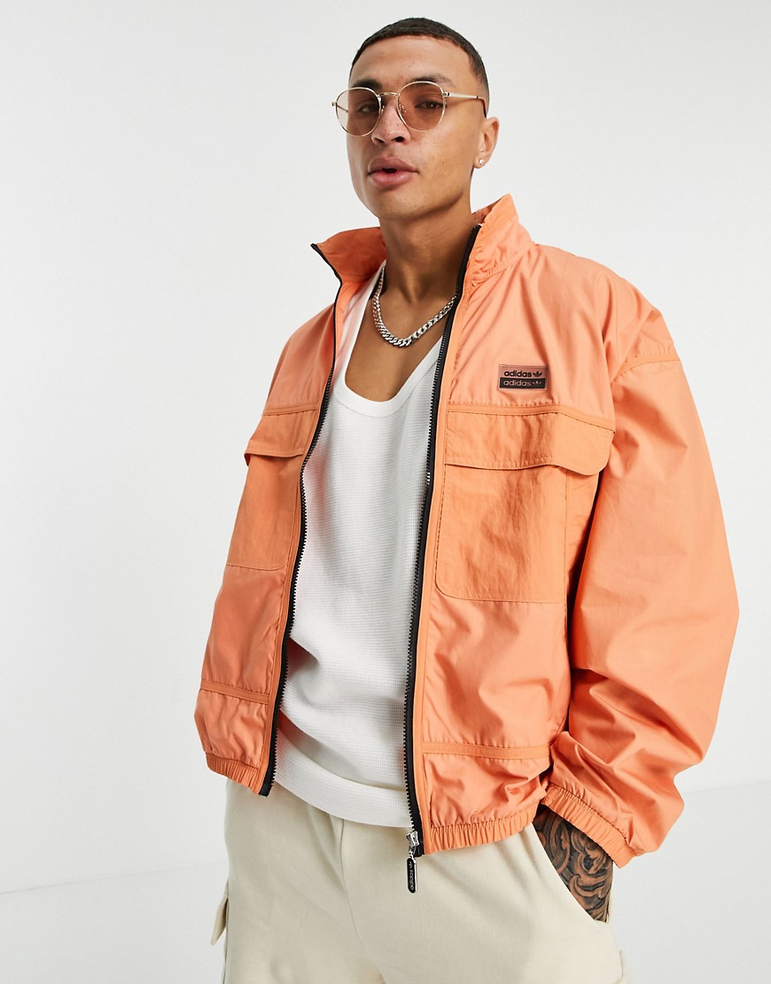 Adidas Originals - Trainingsjack in vaal oranje, deel van combi-set