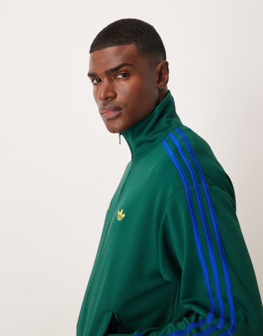adidas Originals – Trainingsjacke in Grün mit Logo-Schriftzug und Rosenmotiv, 3 von 5