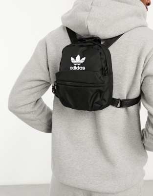 adidas Trefoil Monogram Jacquard Mini Backpack - Black | Women's Lifestyle  | adidas US