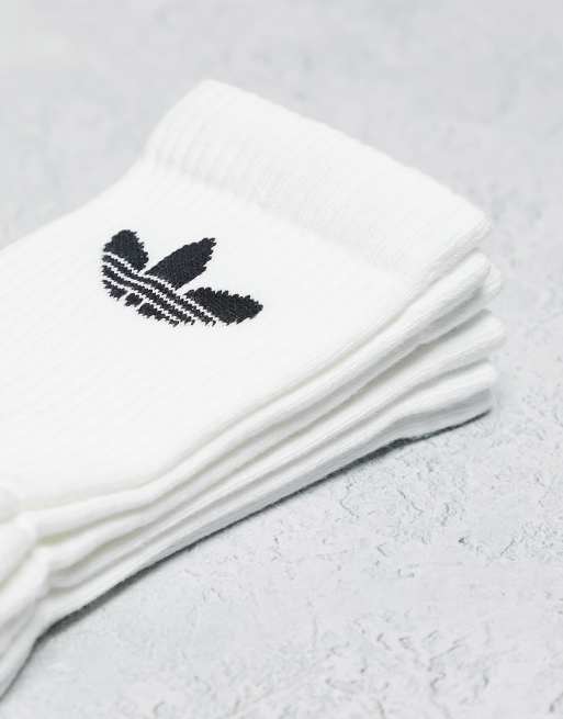 adidas Originals Trefoil 3er-Pack Socken in Weiß, 2 von 4