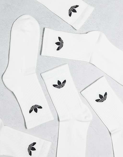 adidas Originals Trefoil 3er-Pack Socken in Weiß, 4 von 4