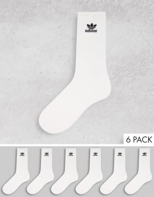 Trefoil 6-pack crew socks-White
