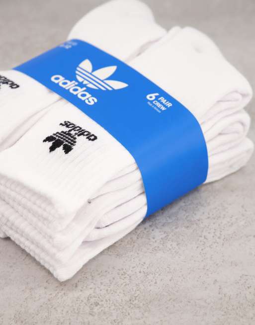 adidas Originals Trefoil 6-pack crew socks | ASOS