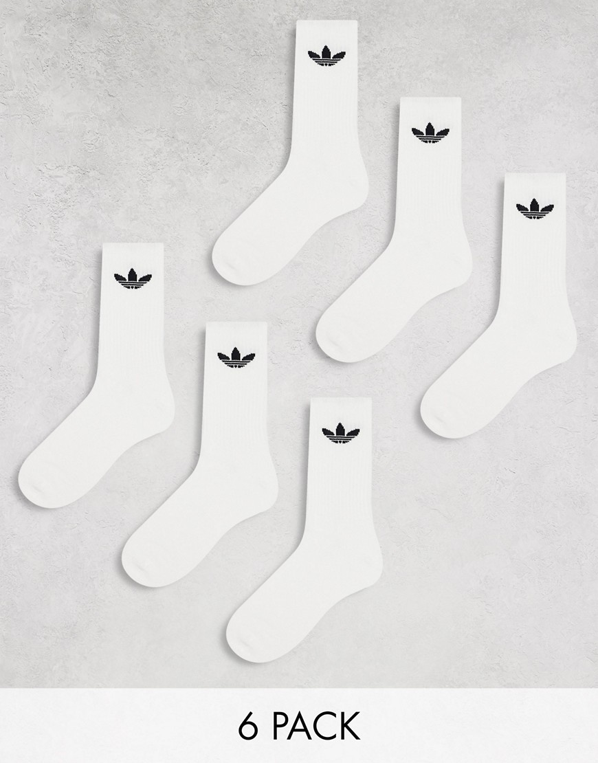 adidas Originals Trefoil 6-pack sock in white