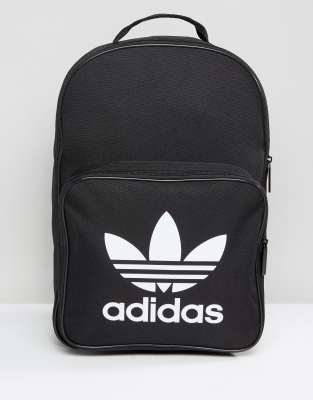 adidas Originals trefoil backpack in black with front pocket bk6723 | ASOS