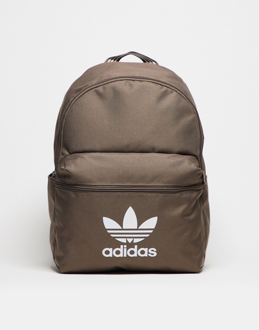 adidas Originals trefoil backpack in brown