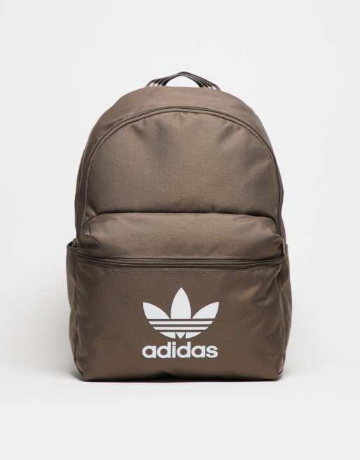 adidas Originals trefoil backpack in brown ASOS