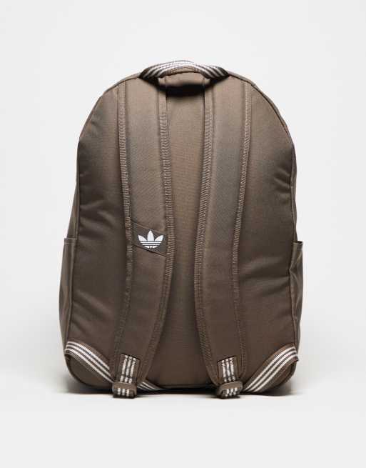 adidas Originals trefoil backpack in brown ASOS