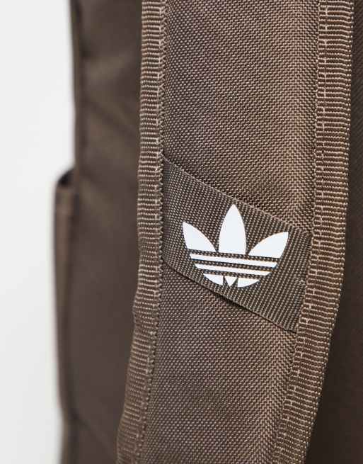 adidas Originals trefoil backpack in brown ASOS