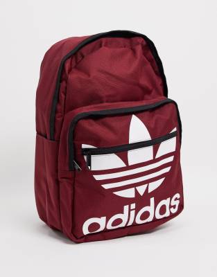 adidas trefoil backpack burgundy