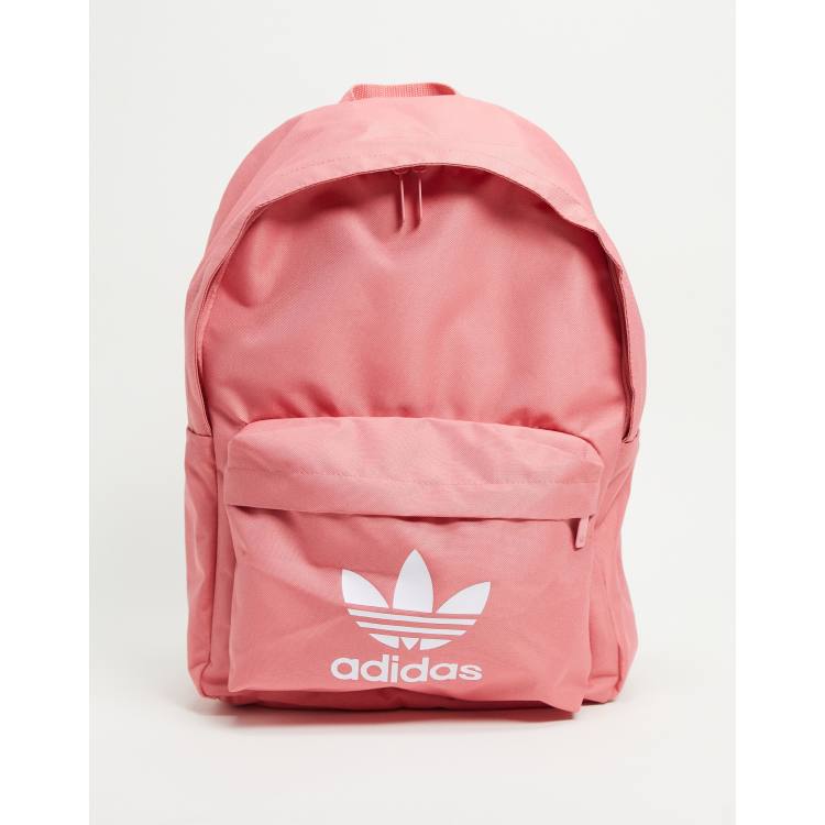 Adidas pink 2024 trefoil backpack