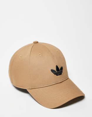 adidas Originals adidas Originals trefoil baseball cap in beige-Neutral