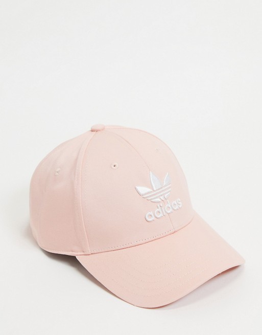 adidas Originals trefoil baseball cap in pink
