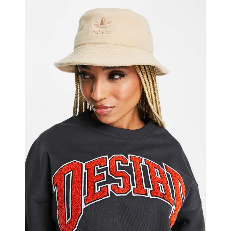 adidas Originals trefoil bucket hat in beige ASOS