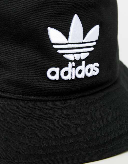 Adidas originals trefoil bucket hat in store black bk7345