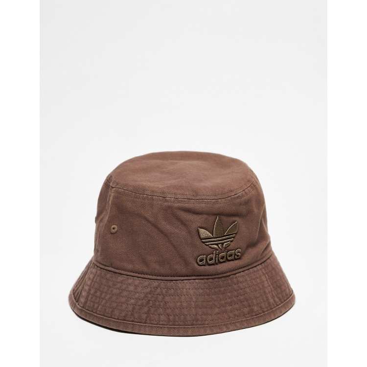adidas Originals trefoil bucket hat in brown | ASOS