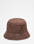 [adidas Originals] adidas Originals trefoil bucket hat in brown One Size Brown