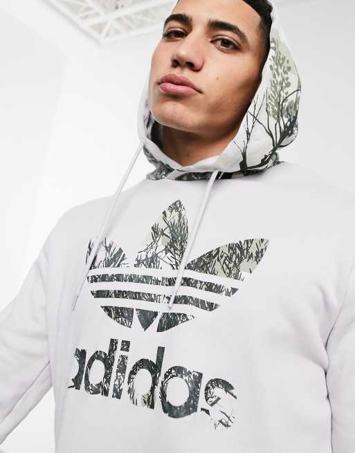 Adidas originals shop camo trefoil hoodie